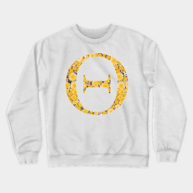 Theta Sorority Sunflower Sticker Crewneck Sweatshirt by aterkaderk